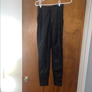 Black Fleece Lined Faux Leather Leggings